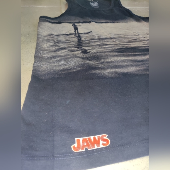 Jaws X Sup Paddle Boarder collab shirt Muscle Tanktop size Medium - Picture 2 of 4
